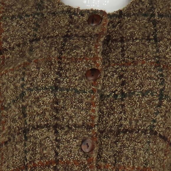 Checkered Wool Sweater Jacket - Picture 10 of 13